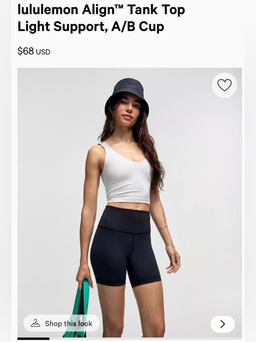 Lululemon align tank size 8 white